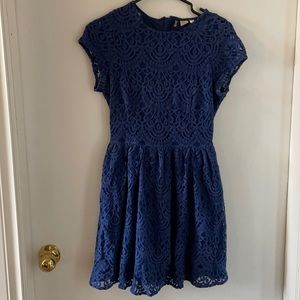 Blue lace dress
